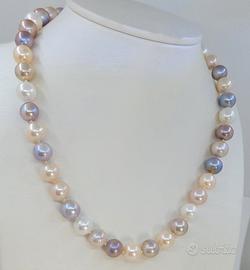 Collana di perle Edison 14 carati Oro bianco