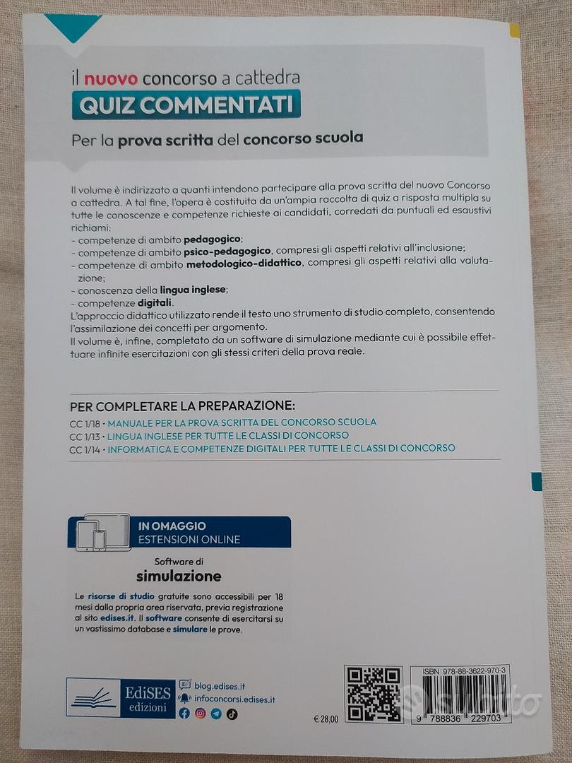 edises quiz commentati concorso scuola 2024 - Libri e Riviste In vendita a  Napoli