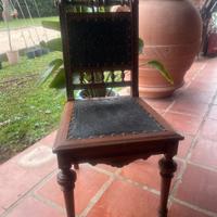 6 sedie d'epoca stile neorinascimentale 