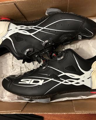 SIDI SHOT MATT BLACK WHITE CARBON