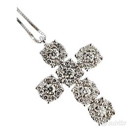 Collana con Croce  modello magic con Diamanti Oro