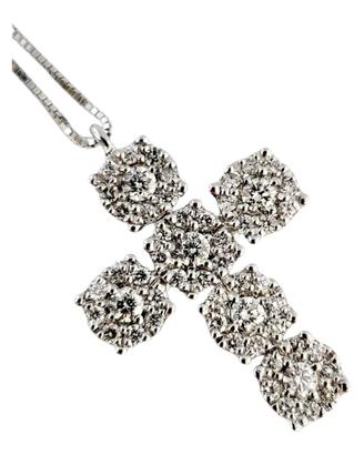 Collana con Croce  modello magic con Diamanti Oro