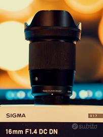 Sigma 16mm f/1.4 DC DN C (MQT)