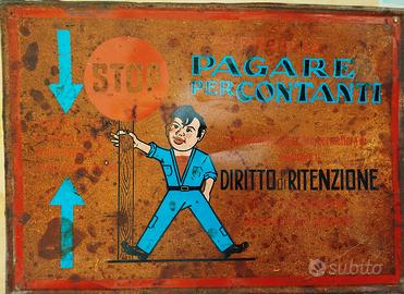 tabella lamiera anni 50