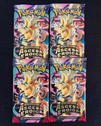 Pokemon - 4 pacchetti Ascesa Eroica