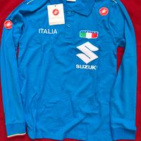maglia ciclismo ITALIA a polo CASTELLI m/lunghe