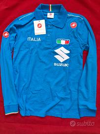maglia ciclismo ITALIA a polo CASTELLI m/lunghe