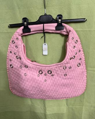borsa rosa a treccie