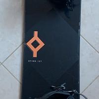 Tavola snowboard volkl 157, attacchi Ride