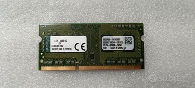 Memoria DDR3 4GB 1600MHz Kingston SODIMM