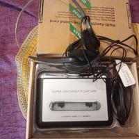 lettore audio cassette portatile e cuffie