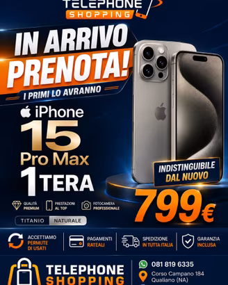 iPhone 15 Pro Max 1TB  permutiamo usato