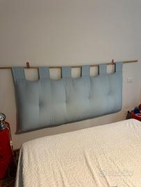 Testata letto futon cinius azzurro polvere