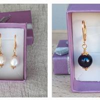 Orecchini in argento 925 placcato oro e perle natu