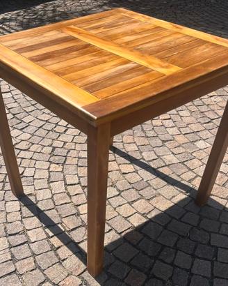 Tavolo da pranzo 80x80 cm in legno teak
