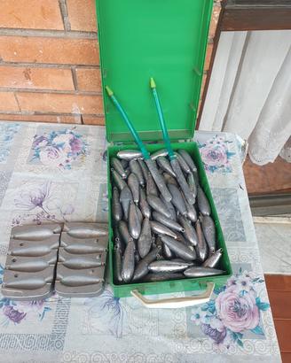 Stampo per piombi a ogiva con scatola 100 piombi