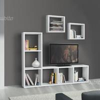 Mobile libreria porta tv bianco frassinato Cod 356