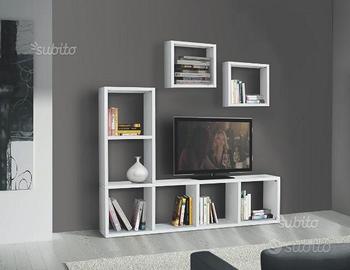 Mobile libreria porta tv bianco frassinato Cod 356