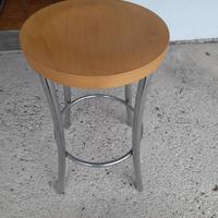 SGABELLO STRUTTURA FERRO SEDILE LEGNO