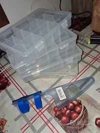 4 Scatole minuteria Pesca NUOVE