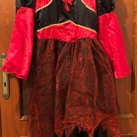 Vestito Carnevale Bambina Rosso Nero