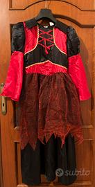 Vestito Carnevale Bambina Rosso Nero