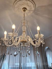 Splendido Lampadario d'Epoca in Cristallo 

