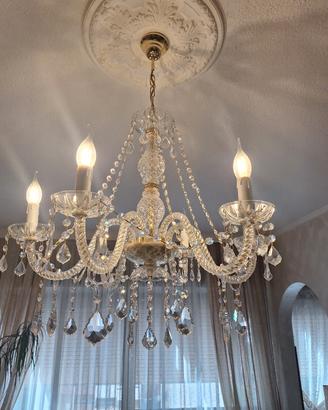 Splendido Lampadario d'Epoca in Cristallo 

