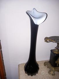 vaso fiore vetro murano anni 60 alto 42 centimetri