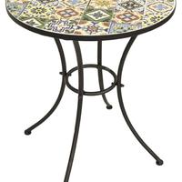 Tavolo Mosaico Metallo Flower Design