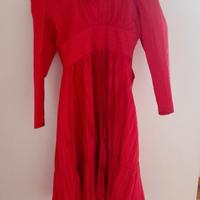 vestito raso rosso vintage 46 Biagiotti