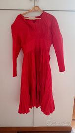 vestito raso rosso vintage 46 Biagiotti