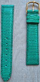 Cinturino lucertola verde 18mm per Bulova Accutron