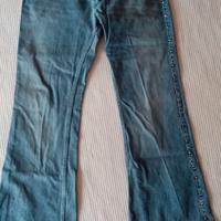 Jeans uomo a zampa con borchie taglia L