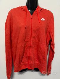 Nike zip hoodie rossa melange L  bianco vintage
