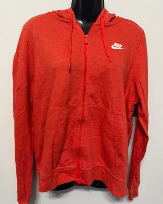 Nike zip hoodie rossa melange L  bianco vintage