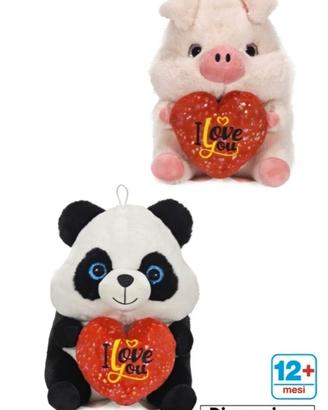 Morbidoso Animaletto con Cuore 20cm per Innamorati