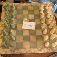 scacchiera alabastro e onice