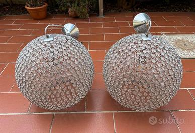 Coppia di lampadari pendenti in cristallo