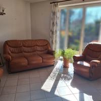 Divano + poltrone in pelle