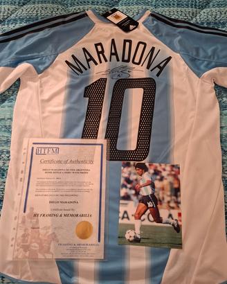 Maglia Maradona Argentina autografata con COA 