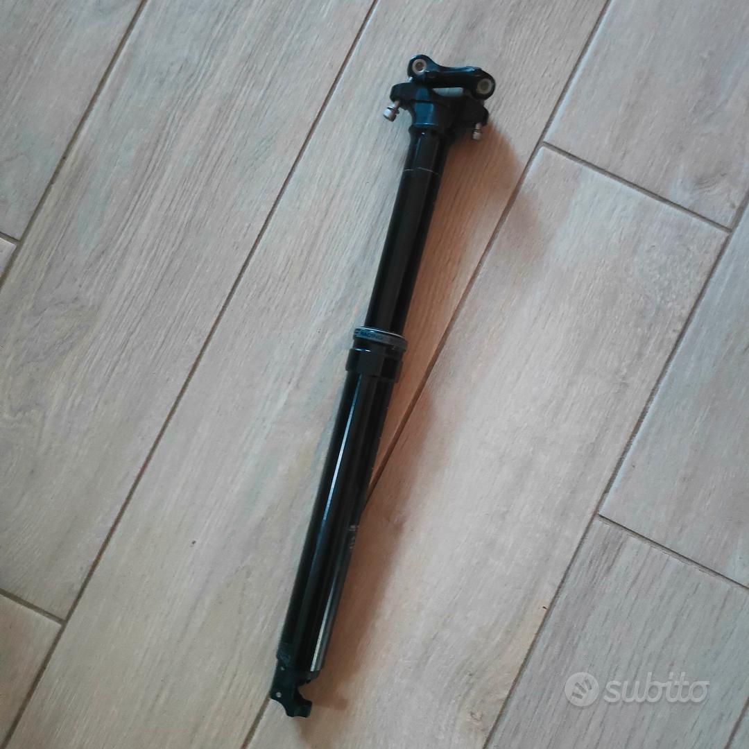 Reggisella Telescopico Con Telecomando Per Mountain Bike – Leva Regolabile In Alluminio, Nero/Titanio