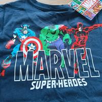 T-shirt Marvel Super-Heroes blu – Nuova con stampa