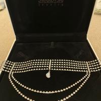 Collana choker Swarovski vintage con scatola