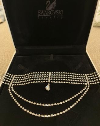 Collana choker Swarovski vintage con scatola