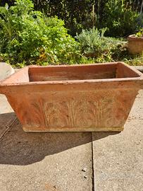 Vaso in terracotta decorato