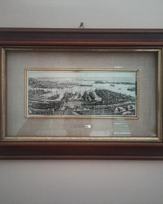 Quadro incorniciato 40 x 27 con placca in argento 