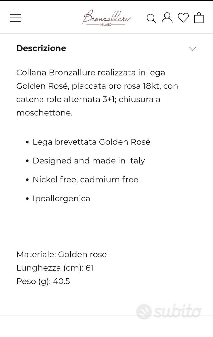 Collana Catena Rolo Alternata - Bronzallure