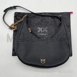 BORSA DONNA PINKO HOBO BRIOCHE CLASSIC NERO PELLE