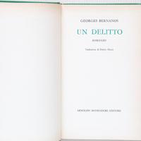 Georges Bernanos UN DELITTO Mondadori 1961